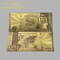 10pcslot new g20 saudi arabia 2020 banknote 20 riyal banknote in 24k gold plated bills for home decor and collection