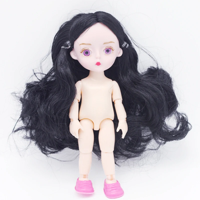 Новые фиолетовые глаза 13 подвижный шарнирной куклы игрушки мини 16 см BJD для