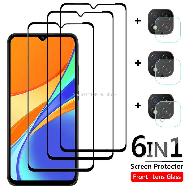 

On Xiomi Redmi 9C Protective Glass For Xiaomi Redmi 9C NFC Screen Protector Camera Lens Film Xiami Xaomi M2006C3MNG M2006C3MG