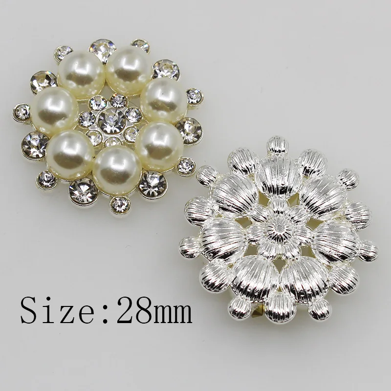 5 шт. металлические жемчужные пуговицы 28 мм