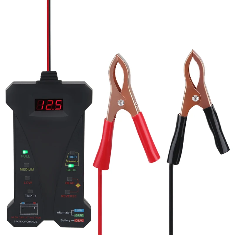Цифровой тестер заряда автомобильных аккумуляторов 12 В цифровой автомобильный