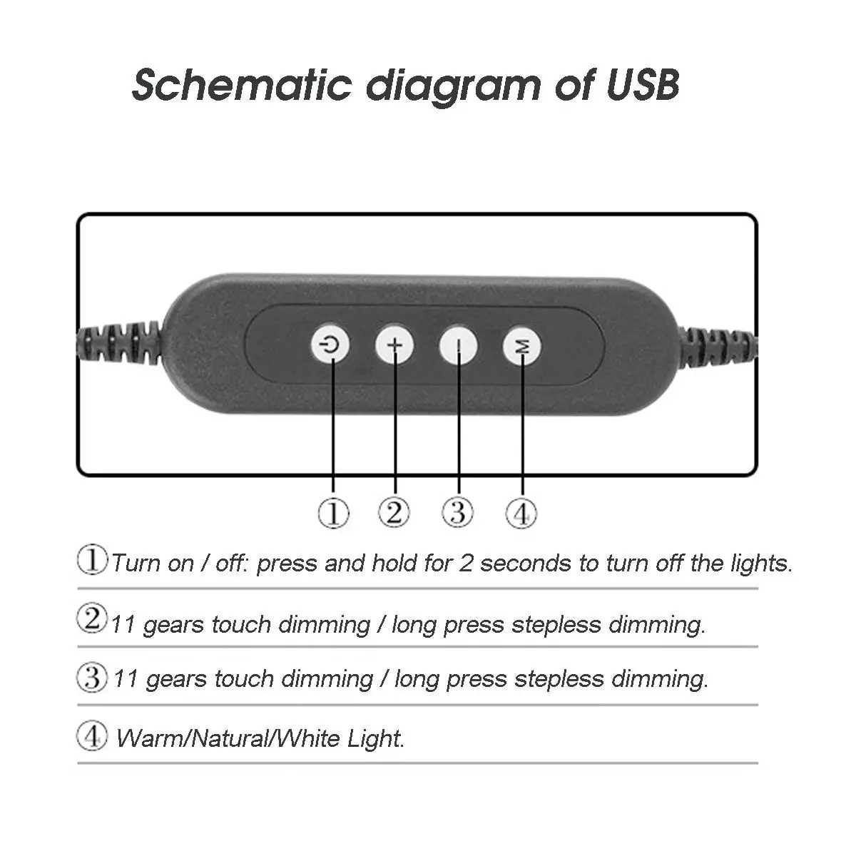 

3 Color 11 Mode Adjustable Desk Lamp Brightness Flexible USB LED Reading Light LED Solid Clip Read Lamp for Laptop Bedroom