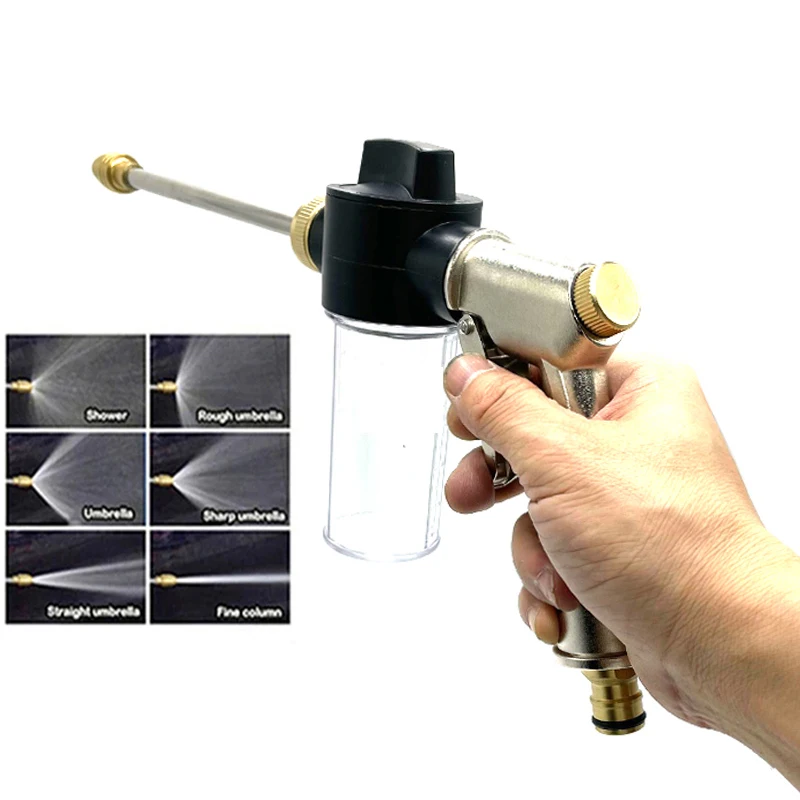 

New High-Pressure Metal Water Spray Gun Car Washer Cleaner Garden Hose Water Gun Sprinkler Foam Water Gun For The Garden