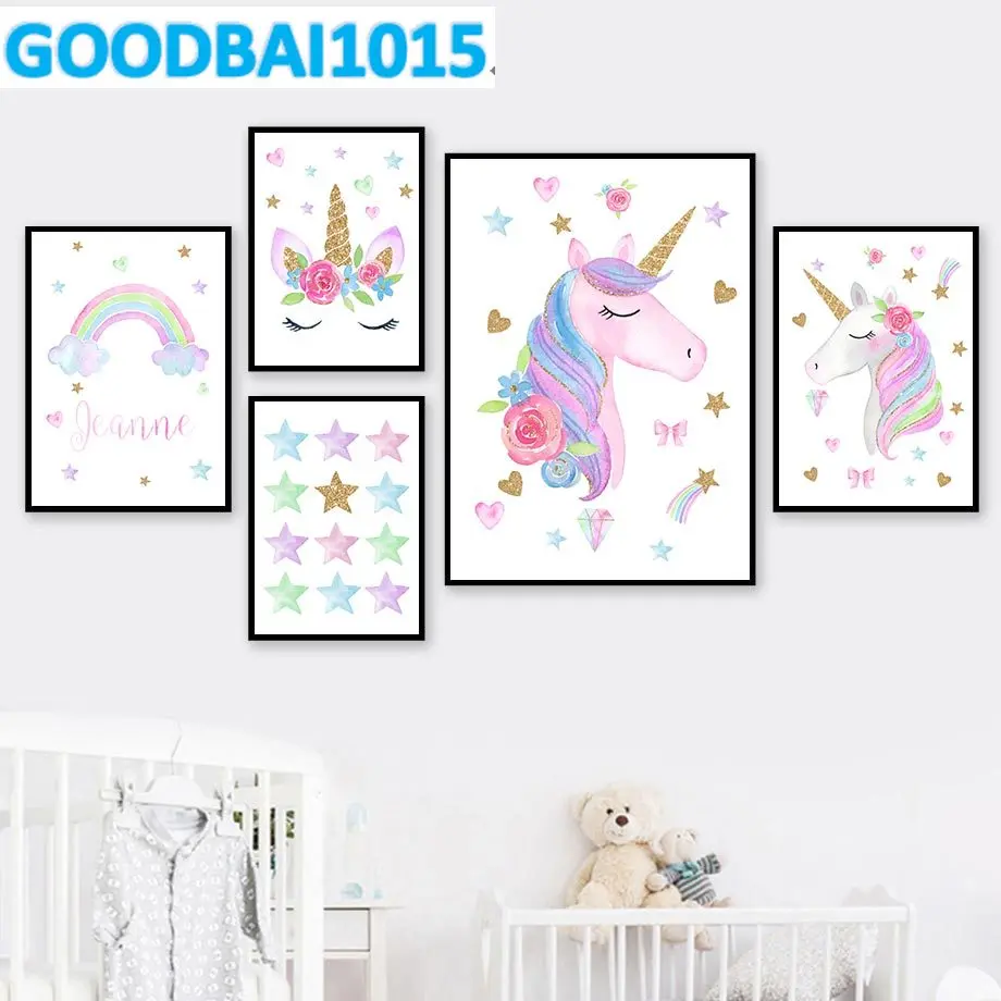 Персонализированная с именем ребенка Custom Rainbow 5d алмазная живопись мозаичный