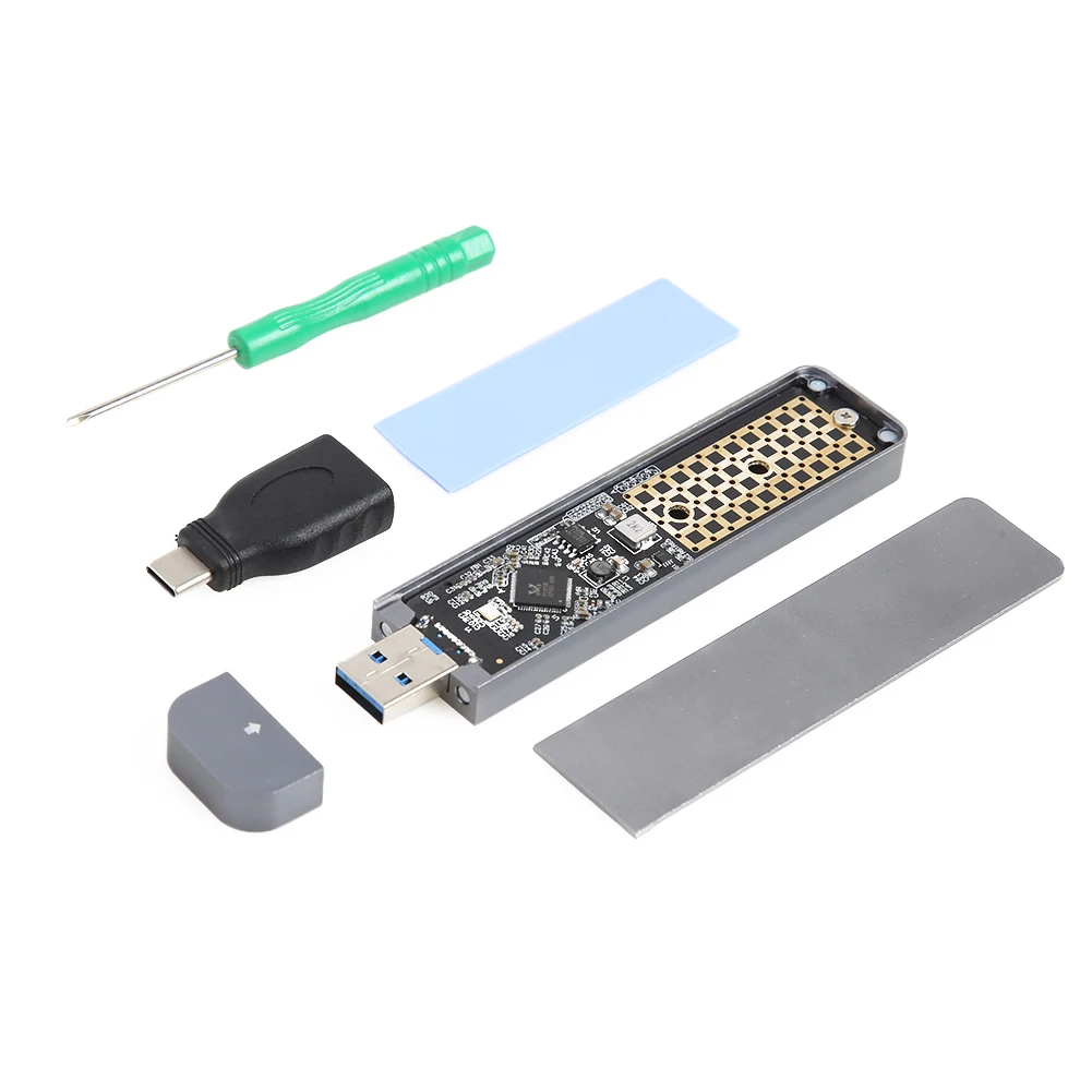 USB 3.1 to M.2 SSD Mobile Enclosure NVMe SATA Solid-State Drive Adapter Type C External Box Case M.2 SSD Mobile Hard Disk Box