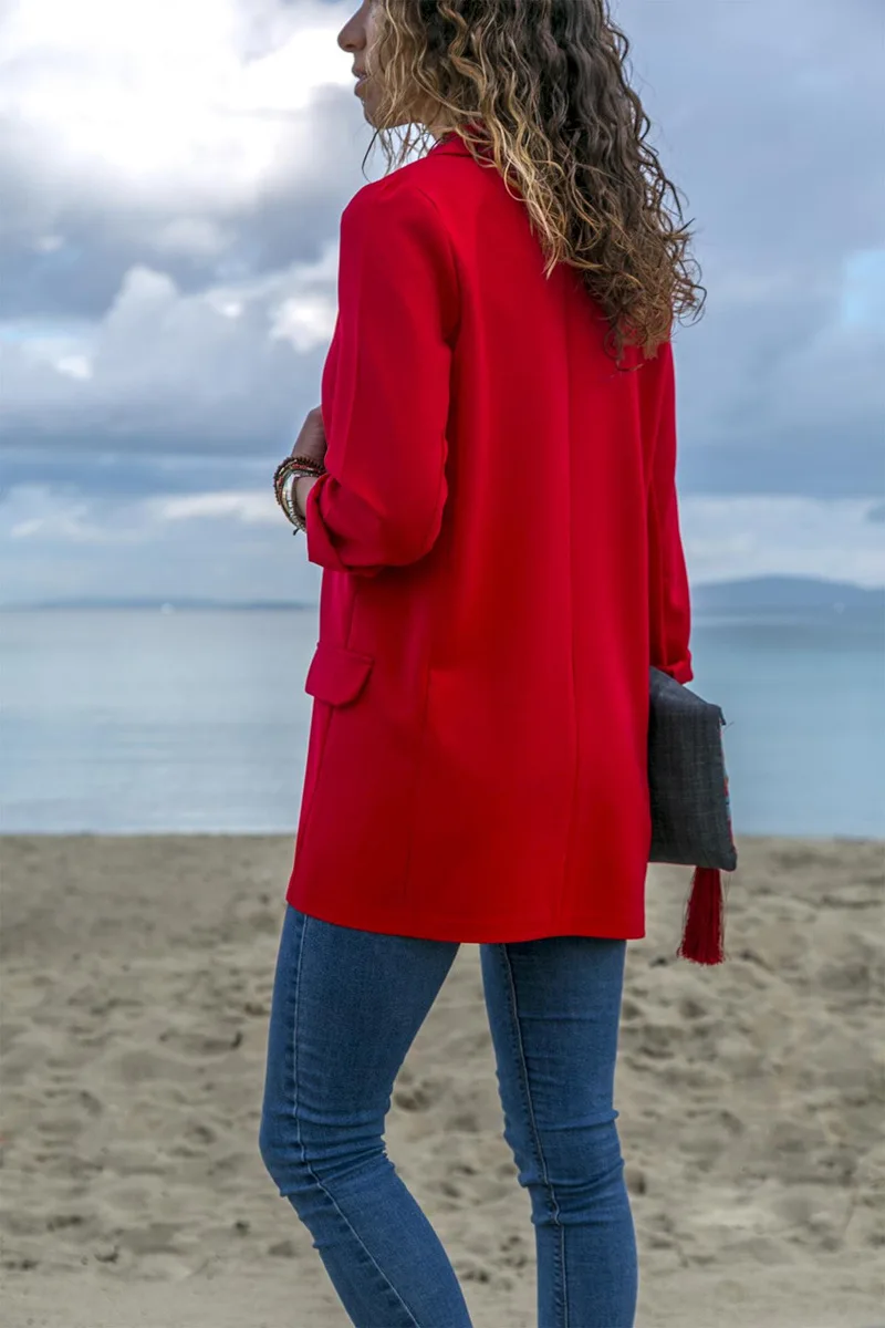 Облегающий однотонный костюм с длинными рукавами | Женская одежда