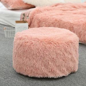 Квадратная подушка на сиденье из искусственной шерсти, домашний декор, портативный надувной стул для дивана, однотонный коврик из футона, стул для гостиной