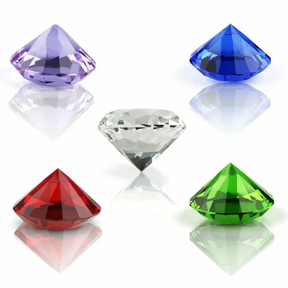 Высококачественный большой 60 мм Синий K9 фотобумажный граненый стеклянный