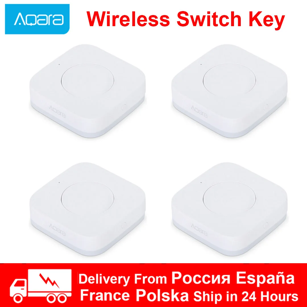 Умный беспроводной мини переключатель Xiaomi Aqara сенсор ZigBee подключение