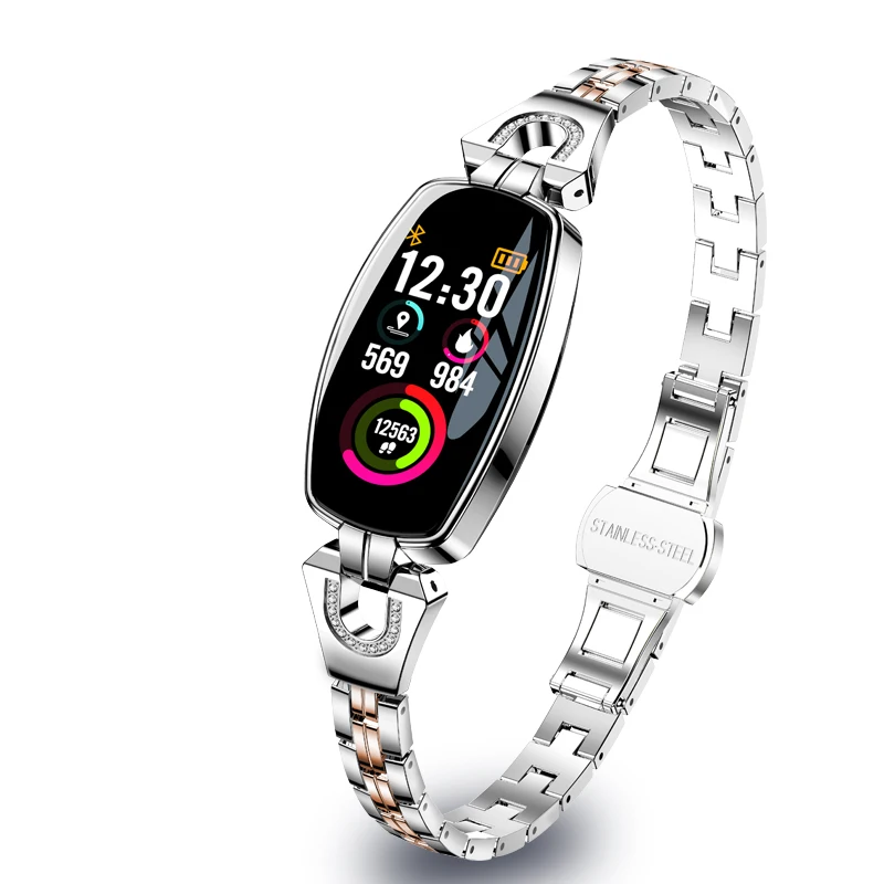 

Грейбека H8 Смарт часы-браслет для женщин Водонепроницаемый мониторинга сердечного ритма Bluetooth для IOS и Android фитнес-браслет