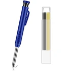 Твердый плотничный карандаш с 7 заправляемыми выводами, встроенная точилка с глубоким отверстием, механический маркер, маркировочная ручка, наборы маркеров