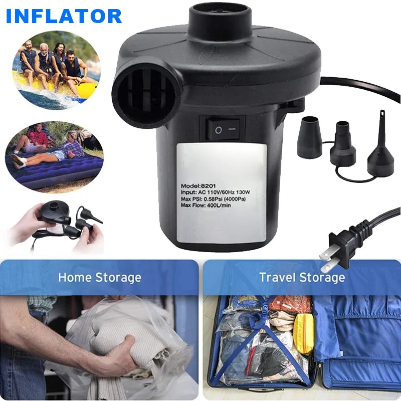 

Newly Electric Air Pumps Air Mattress Portable Pumps for Inflatable Couch Pool Floats Bed Boat Toy
