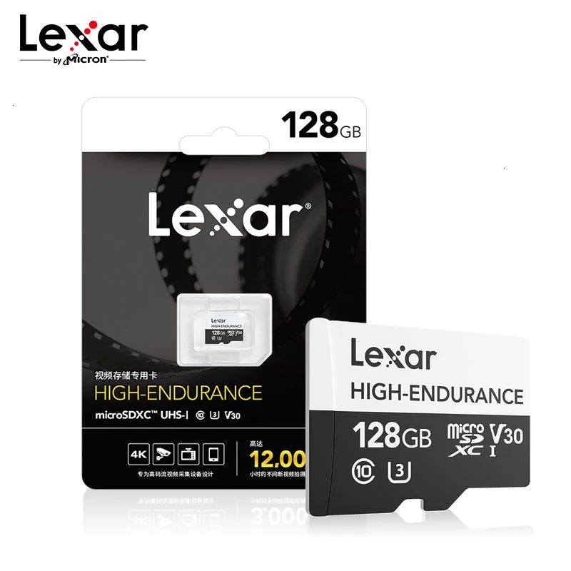 Карта памяти Lexar High Endurance Micro SD Max 100 МБ/с./с карта 32 Гб SDHC V10 64 128 ГБ SDXC V30 C10