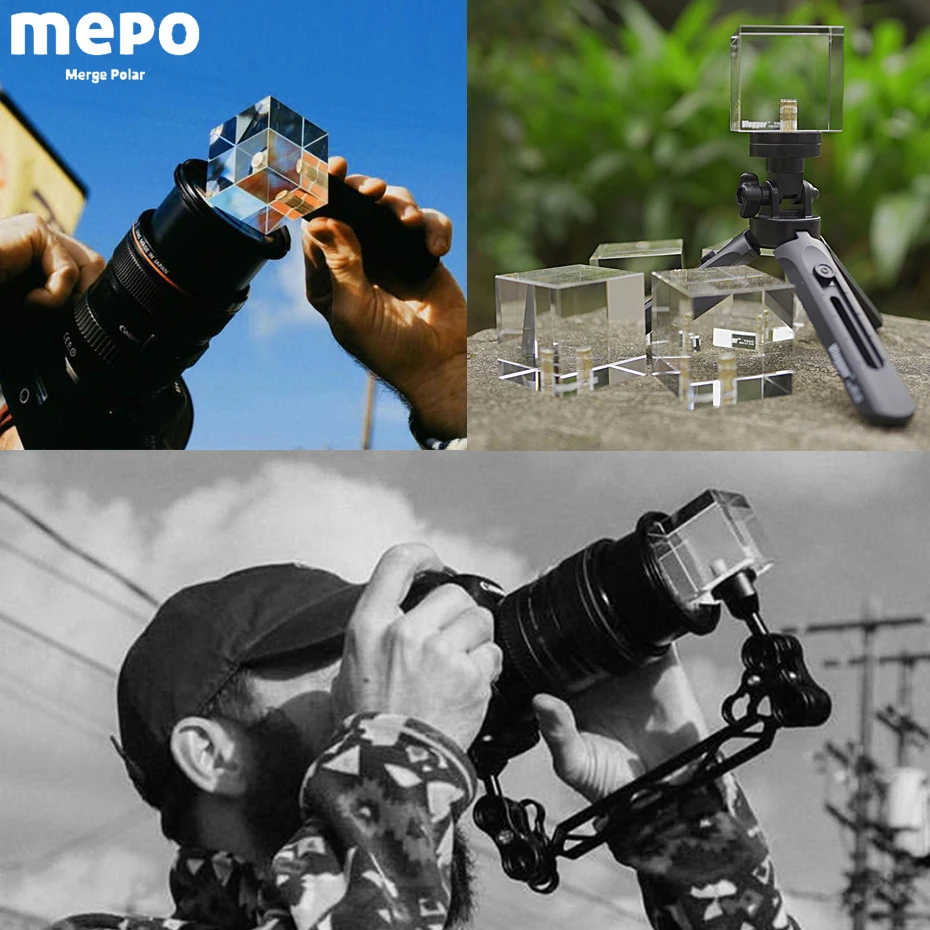 Видеокамера кристалл куб фильтр объектива Vlogger волшебный светильник для DSLR камеры фотографии Halo Кристалл Объектив Универсальный интерфейс 1/4