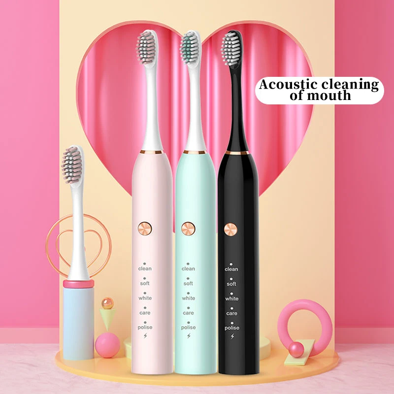 Electric Toothbrush Rechargeable Sonic 5Mode Travel with Brush Head Gift Intelligent home health | Бытовая техника