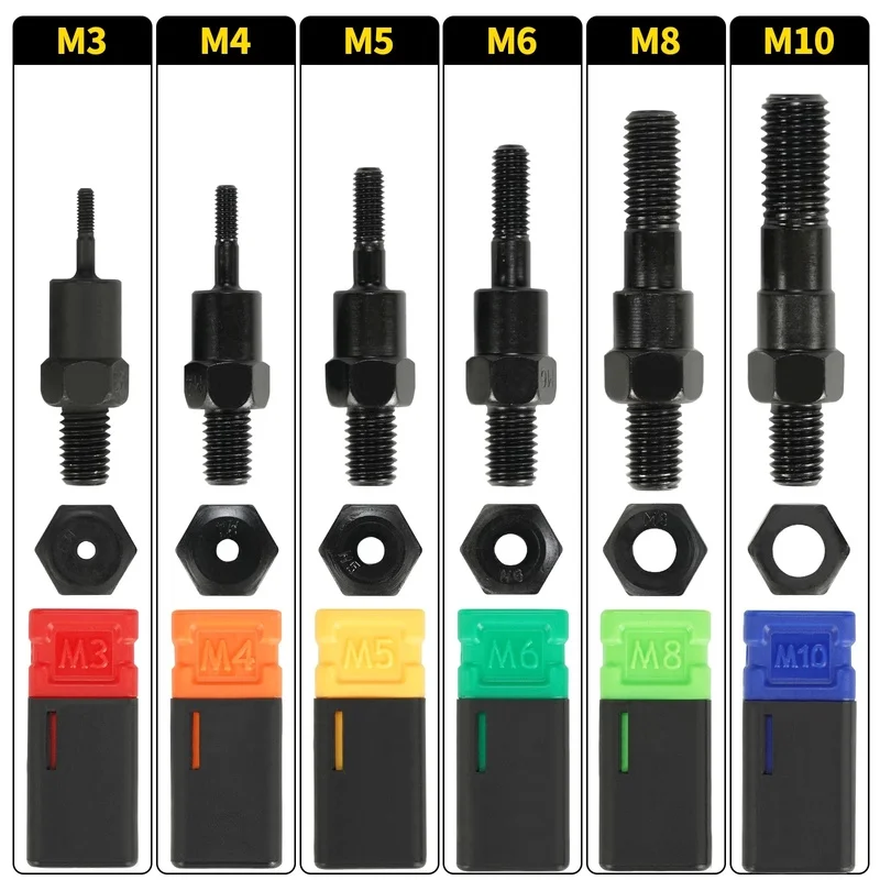 

Multifunctional Hand Rivet Gun Non-slip Handle For Riveting Nut Tool M3/M4/M5/M6/M8/M10 With Toolbox Lightweight&Labor-saving