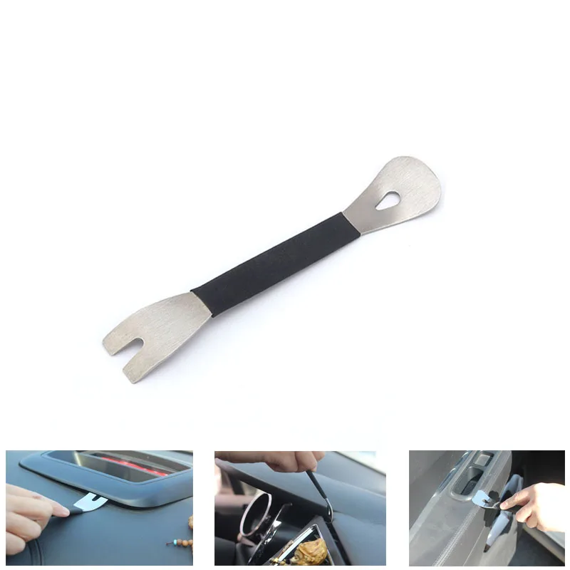 

Car Trim Removal Tool Stainless Steel Durable Two-end Trim Removal Level Pry Tools Door Panel Audio Terminal Fastener Remover