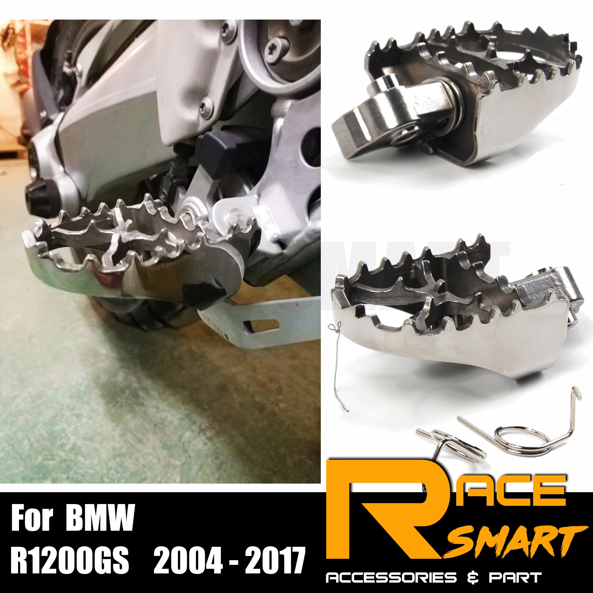 Мотоциклетные Передние Подножки для ног Peg Для BMW R1200GS 2013 2017 широкий поворотный 60