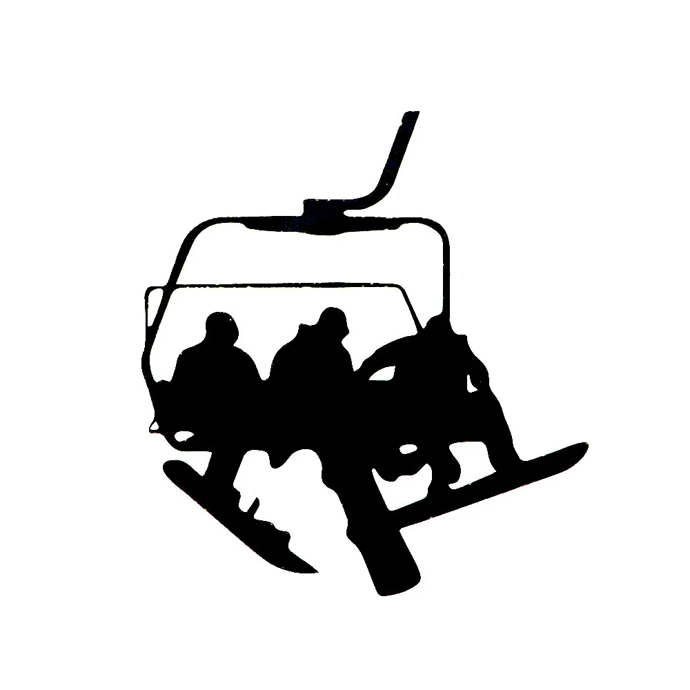 

Car Stickers Decor Motorcycle Decals Mountains Ski Snowboarding Lift Decorative Accessories Creative Waterproof PVC,15cm*13cm