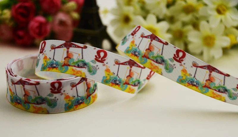 7/8 '✢ мм 1&quot 25 1-1/2 &quot38 3&quot 75 Libra Zodiac Printed grosgrain ленты вечерние украшения 10 ярдов