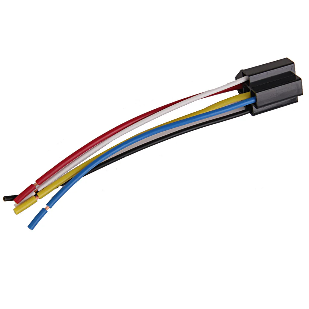 Автомобильное реле 12 В вольт постоянного тока 40 А комплект шлейки 5 контактов