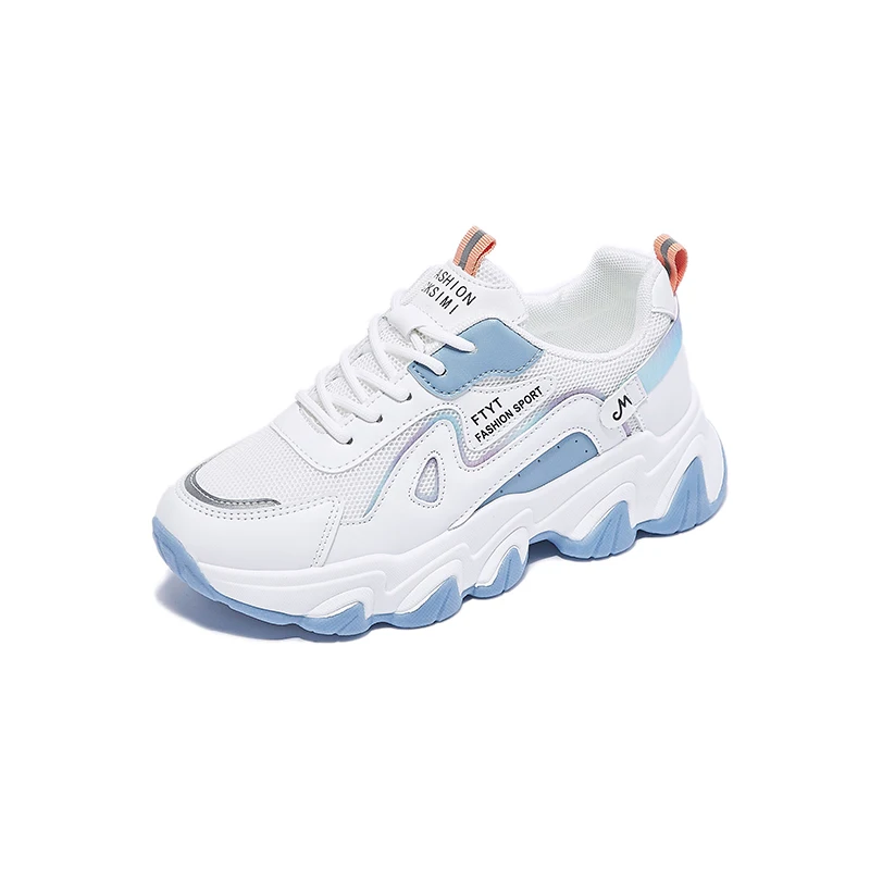 

2021 autumn new Korean style student leisure heightening sports shoes women's fashion running shoes thick soled dad shoes