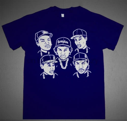

Fnly94 Navy Blue xi Nwa rap group shirt match 9 pearl Midnight Navy Men Women Unisex Fashion tshirt Free Shipping