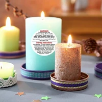 500pcsroll laser warning candle label waterproof stickers waterproof wax melting safety label vow sticker label 3 8cm