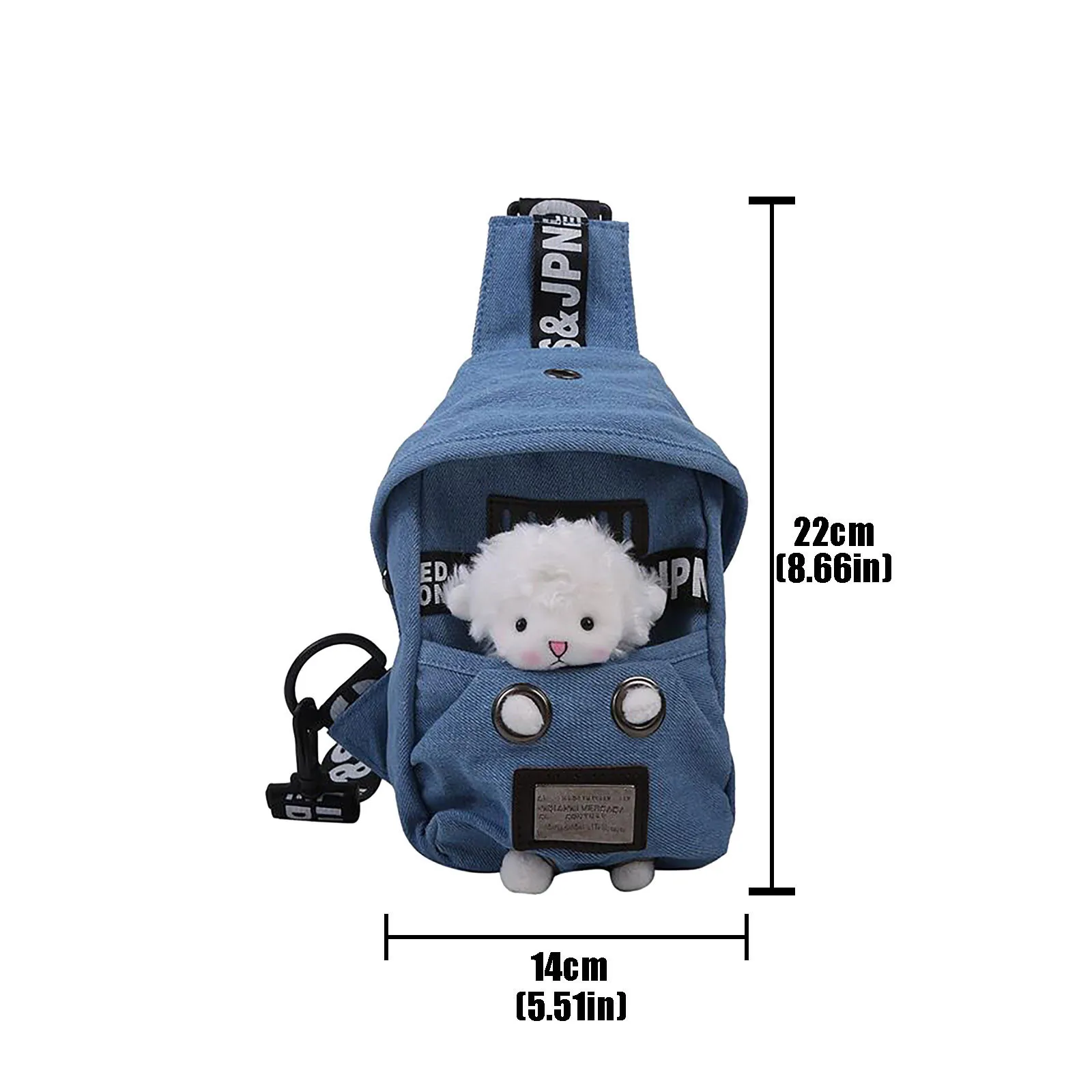 

Cartoon Pattern Chest ladies shoulder bag Canvas solid color handbags female bags classic wide letter Stra bag
