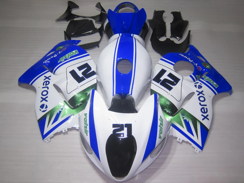 

Brand New fairing kits for Suzuki 1996 1997 1998 2006 2007 GSX 1300R GSXR1300 white blue motorcycle fairings set GSX R1300 96-07