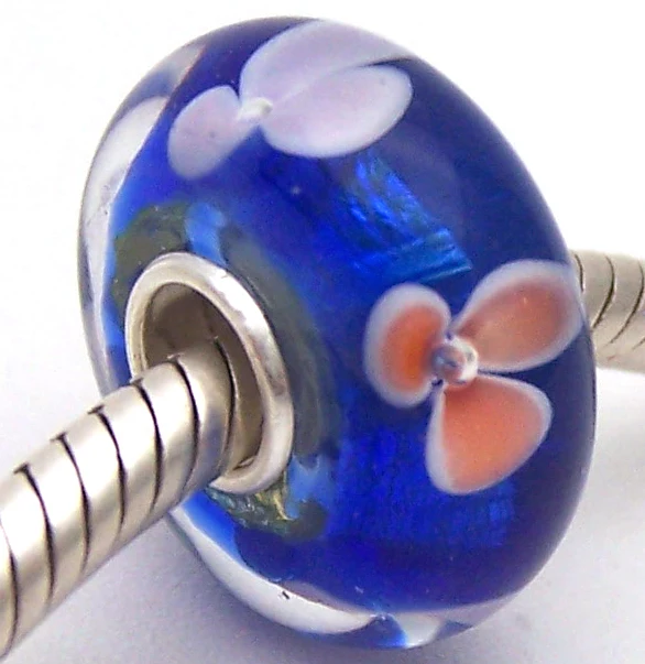 Бусины из серебра 100% пробы с муранским стеклом|Бусины| |