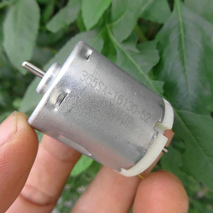 

365SA-16130 DC Electric Motor, DC12V-18V, 10500 rpm, Strong Magnet, Micro Carbon Brush Motor, Dual Shafts 2.3mm for DIY