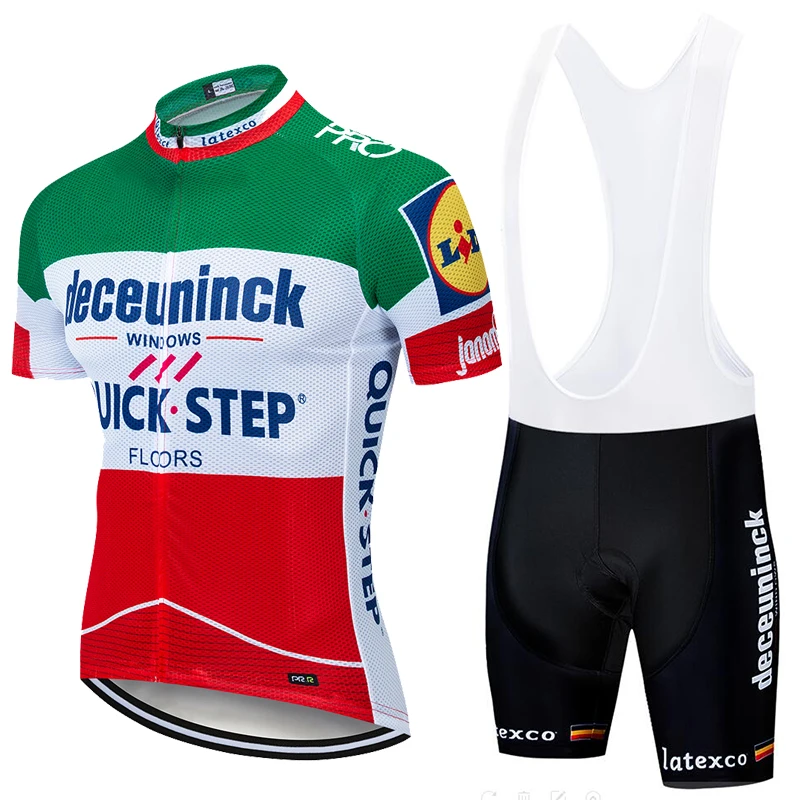 Квикстеп Pro велосипед команда с коротким рукавом Ropa Ciclismo для мужчин Велоспорт
