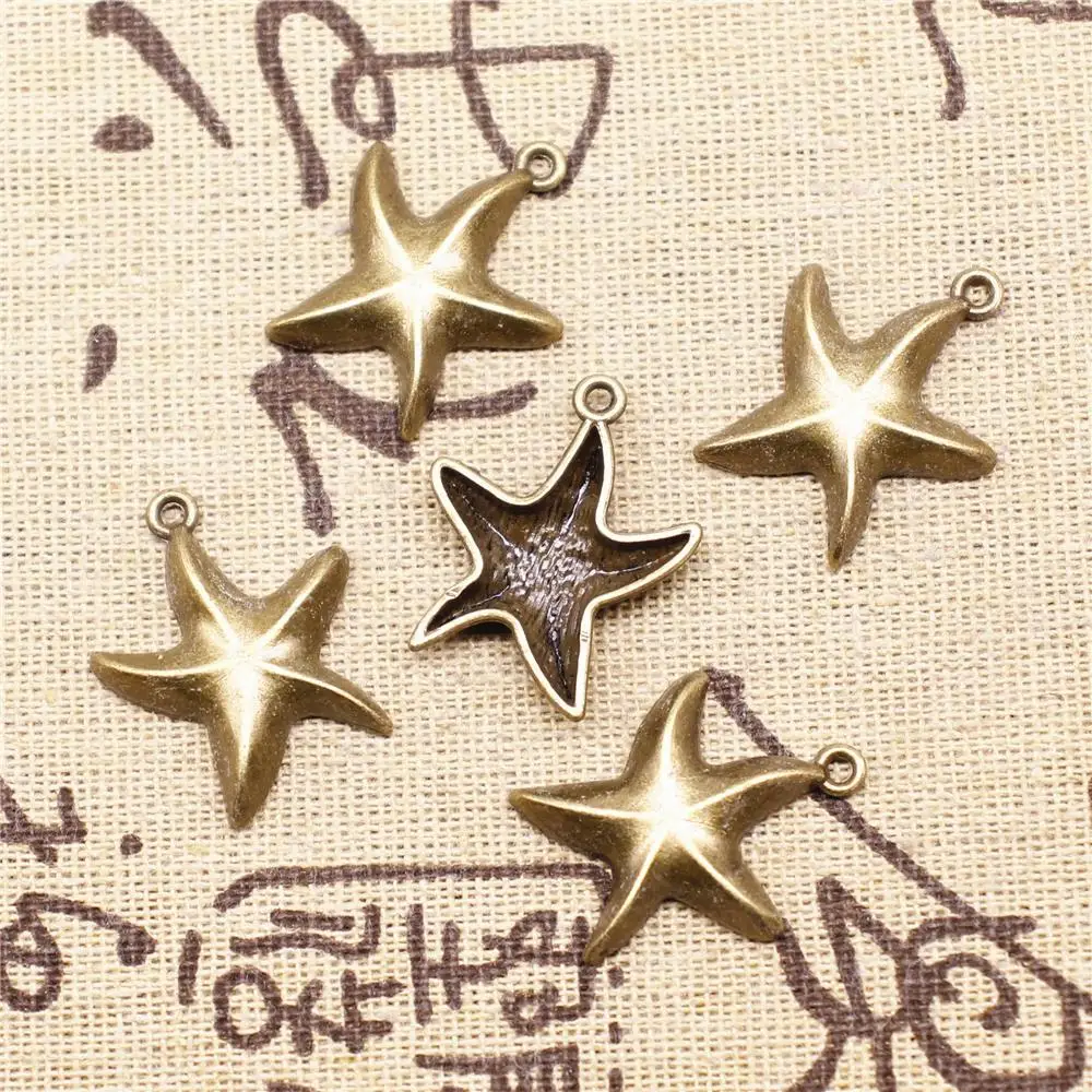 

Supplies For Jewelry Making 10pcs 25x20mm Antique Bronze Color Star Charms