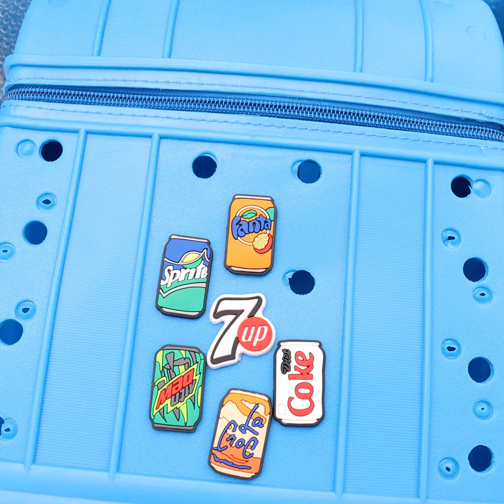 Милые Мультяшные подвески из ПВХ для обуви 6 шт. красивые различных напитков