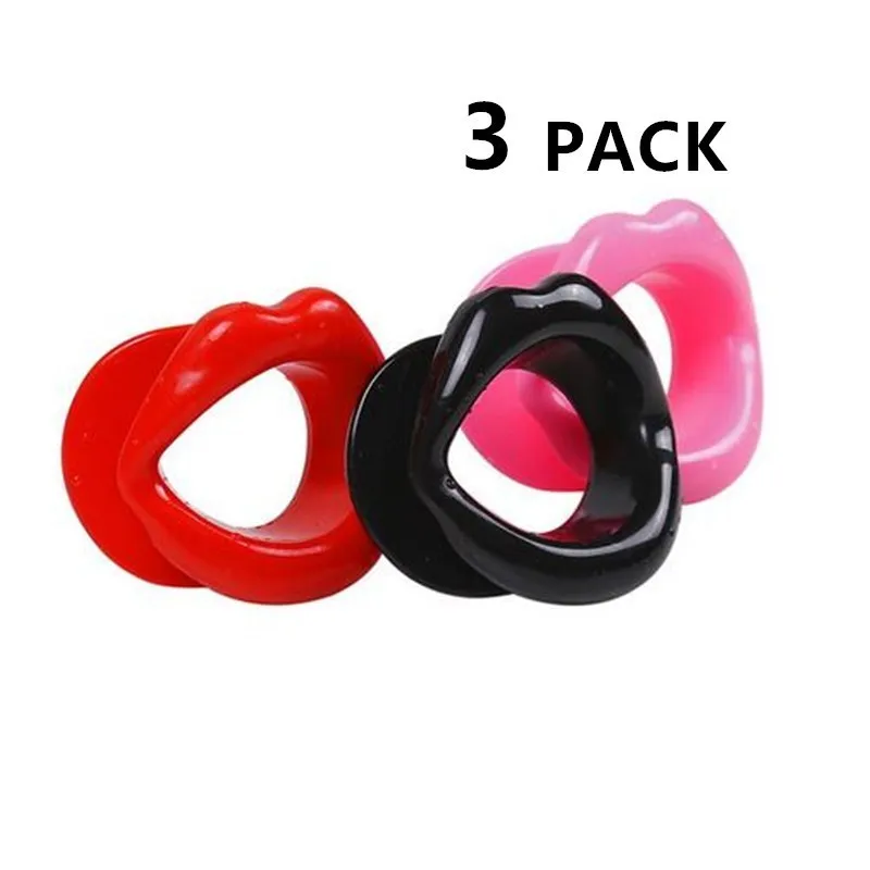 Новинка три цвета сексуальные губы резиновый чехол фиксированный открытый