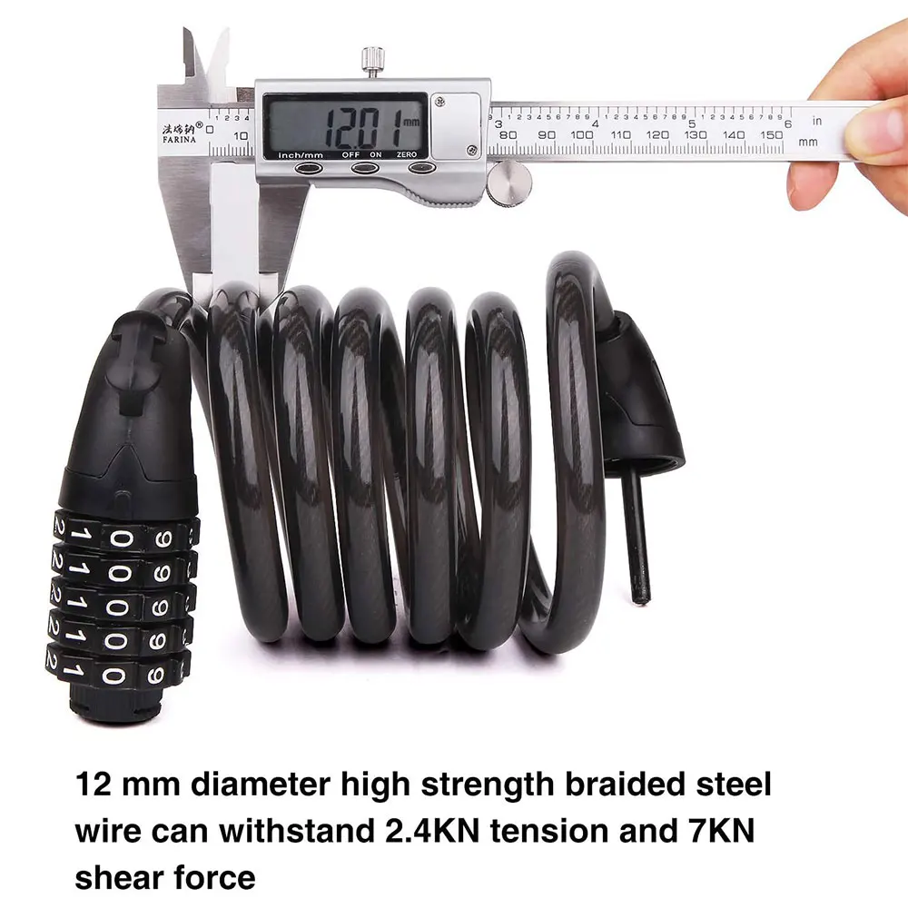 Велосипедный замок с кодовым замком Противоугонный Комбинированный Замок для