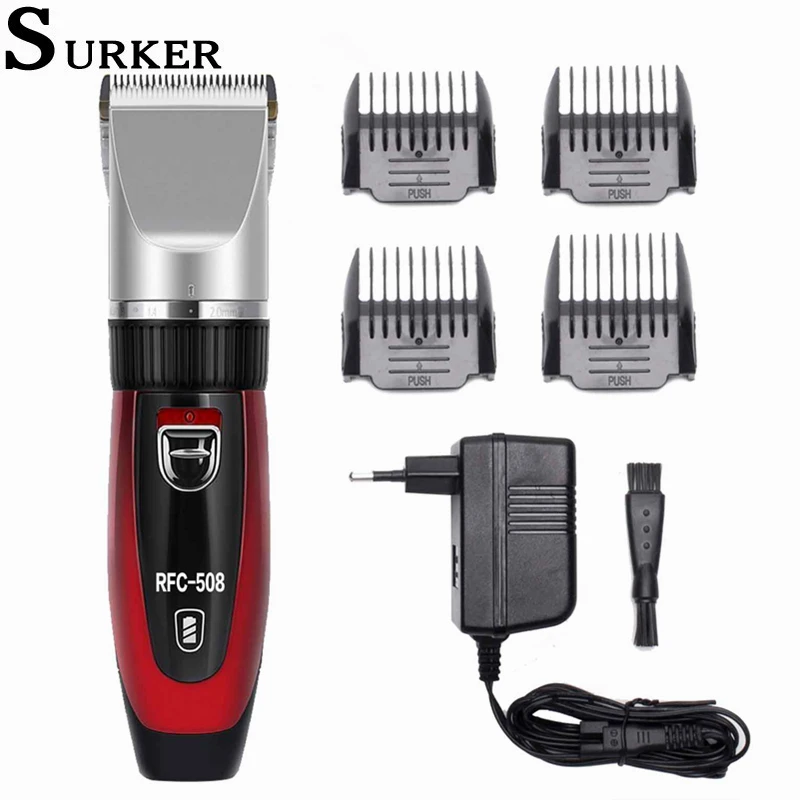 Surker 5 в 1 электрическая машинка для стрижки волос, IPX5 Водонепроницаемый Для мужчин стрижка машина Профессиональная парикмахерская Перезаряжаемые машинка для стрижки волос SK-0068