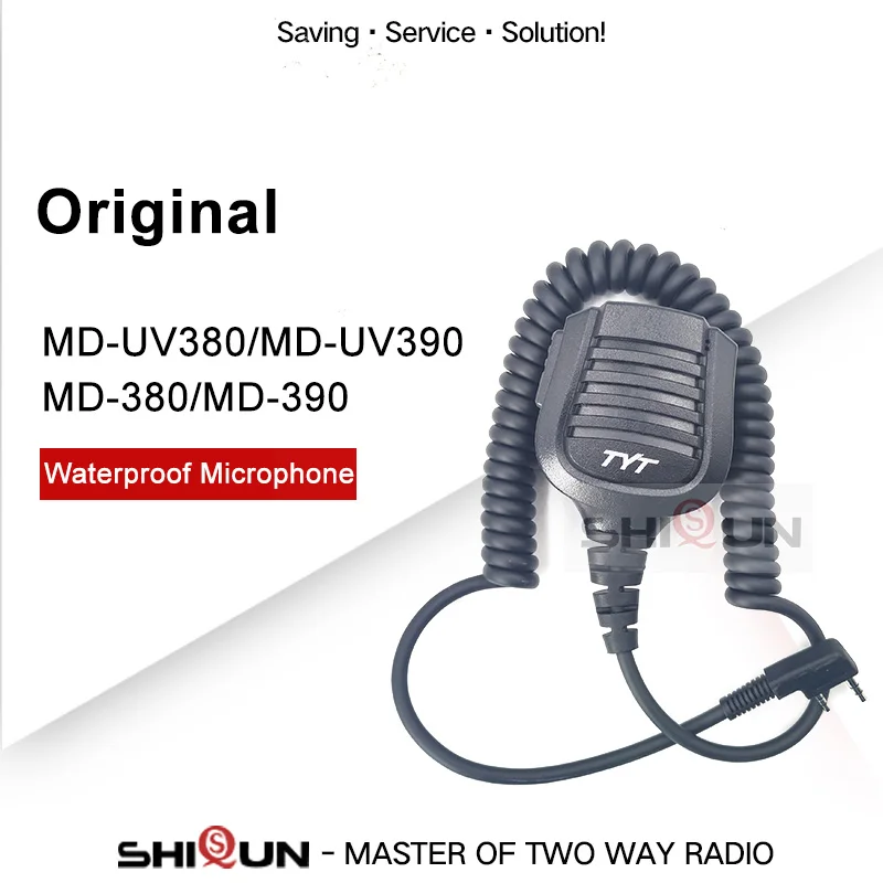 Оригинальный TYT рация микрофон Микрофон для DMR радио MD 380 390 UV390 680 PTT динамик|speaker