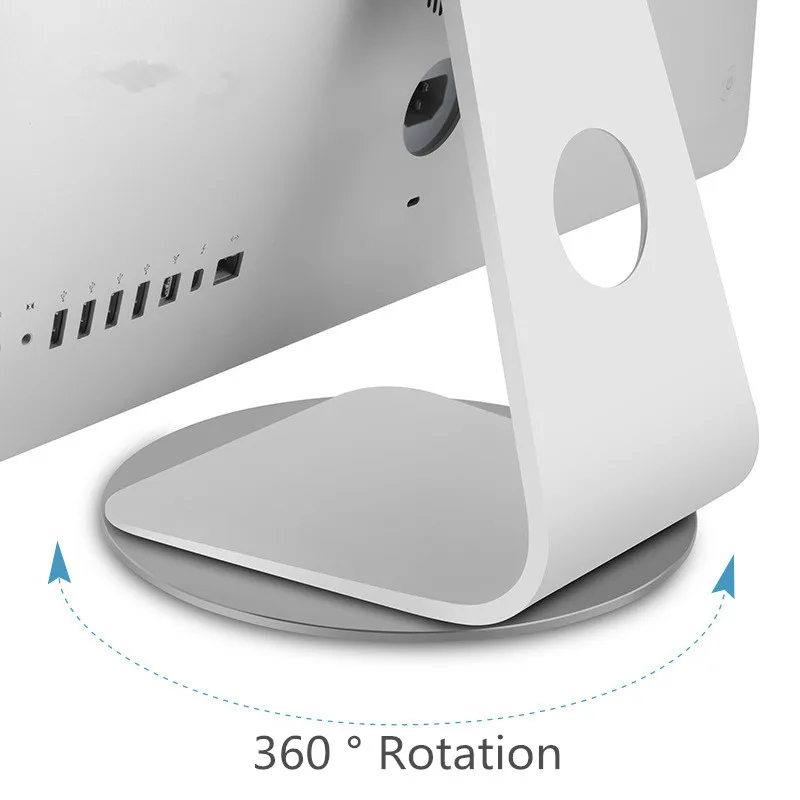 

iMac Stand 360 Rotation Computer Monitor Base Disc Non-slip Laptop Notebook Aluminum Alloy Dock for Apple Television Projector