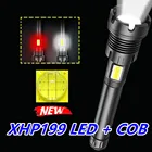 Светодиодный фонарик высокой мощности XHP199, 400000 люмен, зарядка от usb, 18650, 26650, фонарь XHP90, XHP70, XHP50
