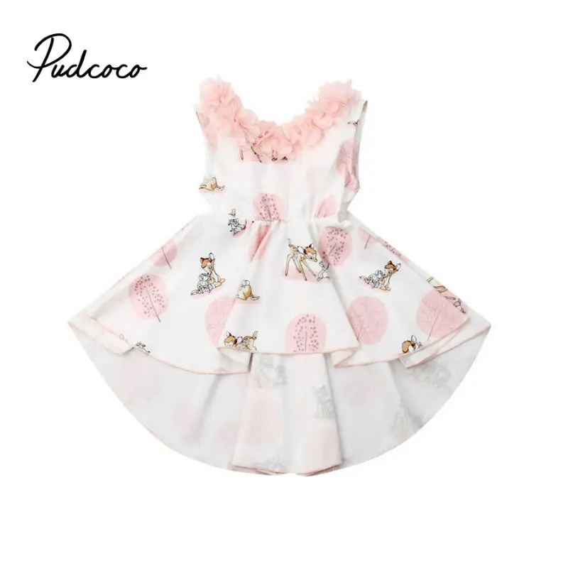 Платье pudcoco фатиновое 2019 для маленьких девочек платье с изображением животных