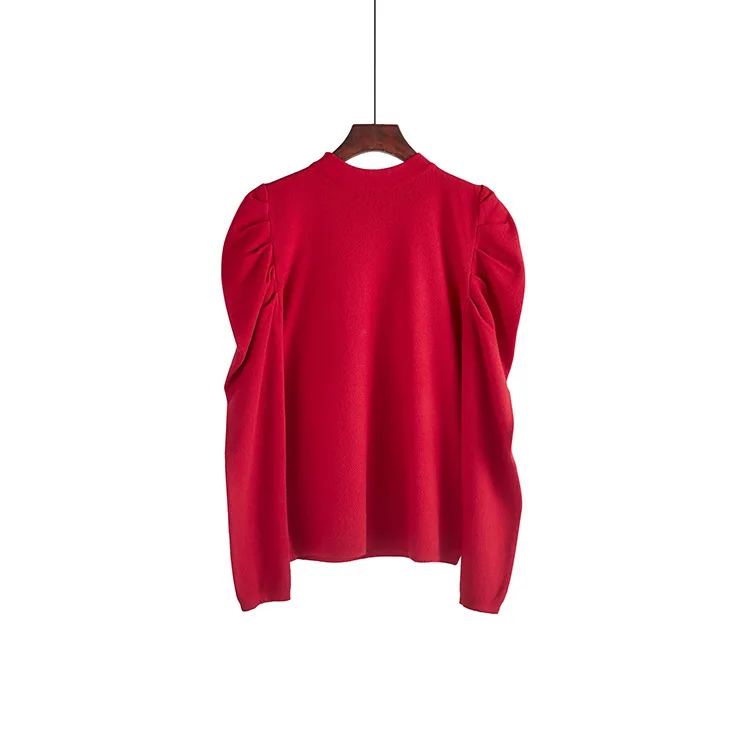 

South Korea East Gate 2020 spring and Autumn New Style Bubble Sleeve round neck long sleeve Pullover