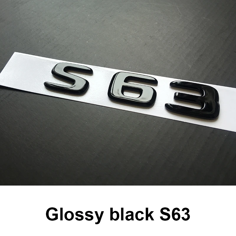 2017 глянцевая черная эмблема с надписью и номером для Mercedes Benz A45 C43 C63 C63S E43 E63S S63 S65