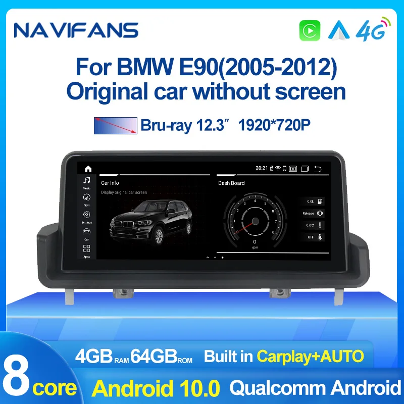 

Car Multimedia GPS 10.25'' Android 10.0 DSP For BMW E90 E91 E92 E93 3 Series 8 Core 4G LTE IPS Wifi BT 4GB RAM 64GB ROM Qualcomm