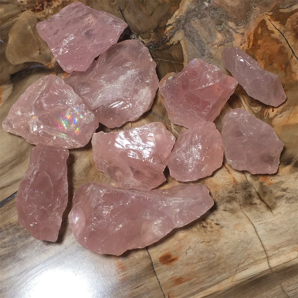 

Natural Rose Quartz Pink Crystals Specimens Souvenir Gift Feng Shui Healing Rough Gemstone Gravel Rock Spiritual Home Decoration