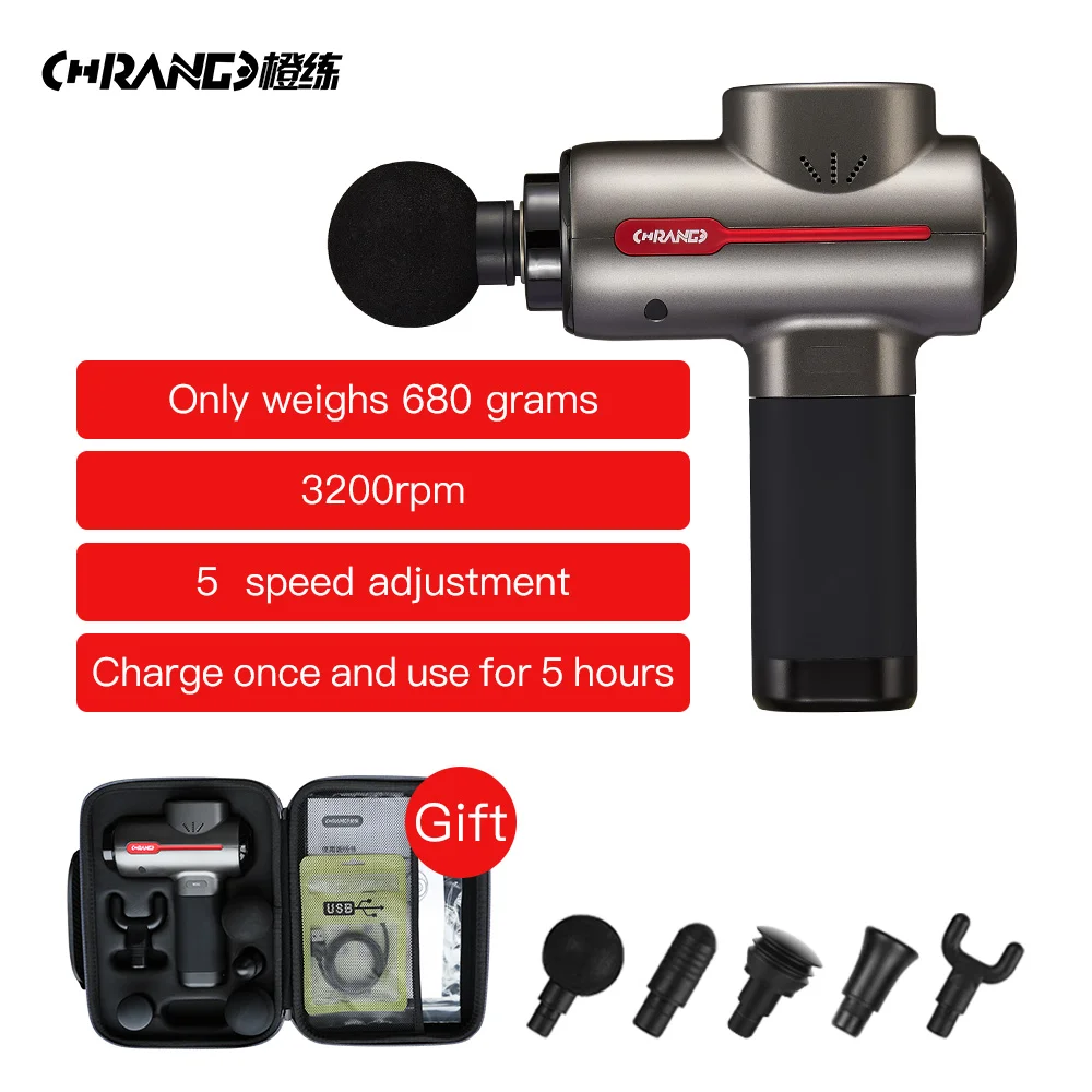 

Mini Massage Gun Deep Muscle Relaxation Fascia Massager 5 Modes Body Fascial Gun Fitness Equipment Mini massager