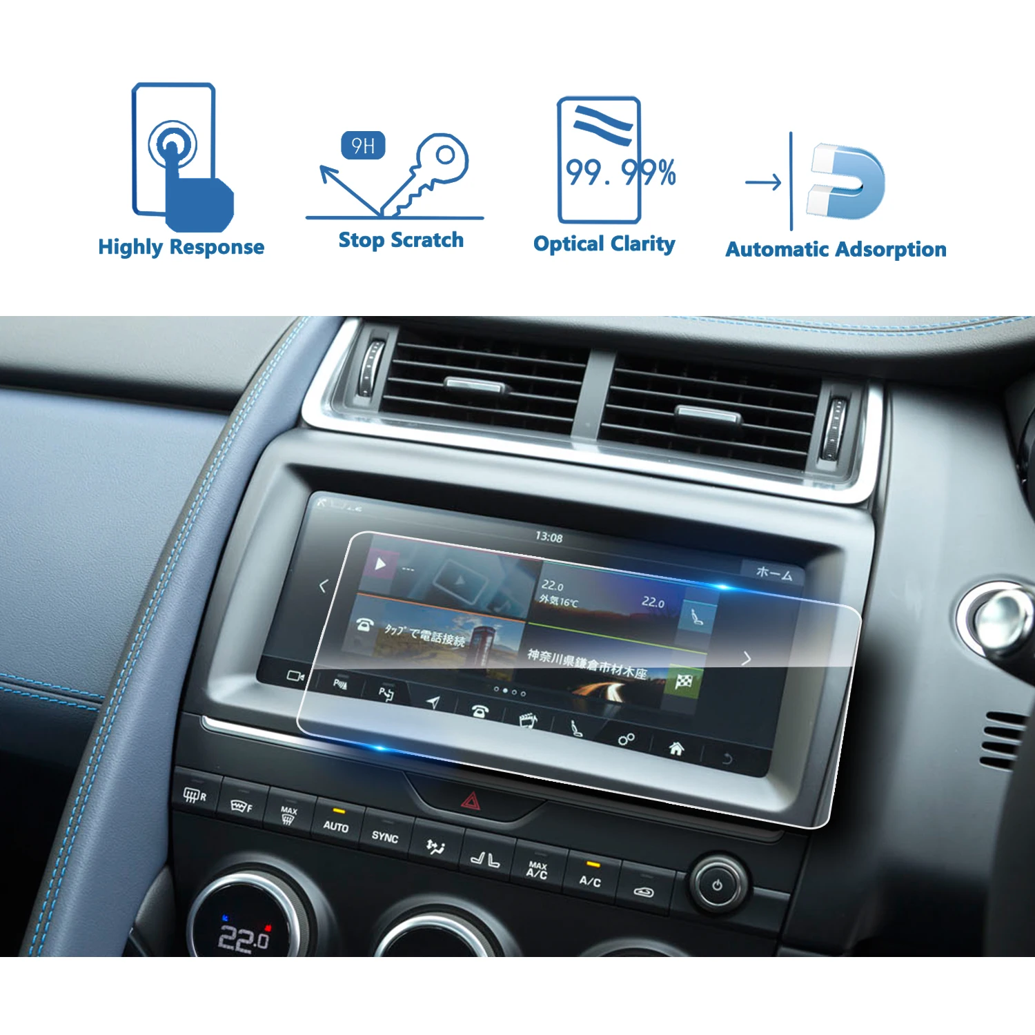 

LFOTPP для E-Pace Incontrol Touch Pro 10,2 дюйма, автомобильная навигация с закаленным стеклом, защита экрана, Защитная Наклейка для салона автомобиля