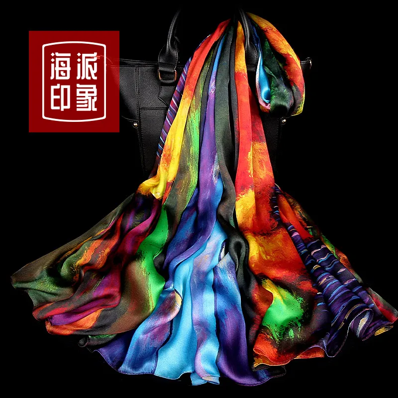 

★and the thin silk silk impression scarf shawls scarves mulberry silk joker mother middle-aged in the spring and autumn