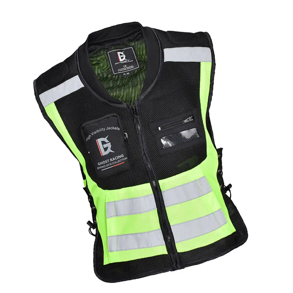 

Светоотражающий мотоциклетный жилет Hi-Vis, Регулируемый жилет, куртка XL